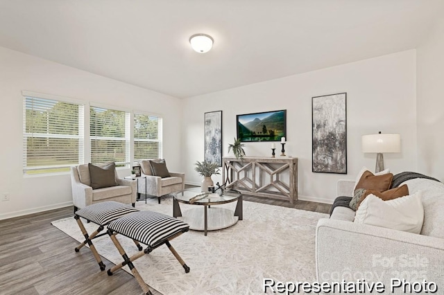 130 Fairfield Dr Unit 20, Troutman, NC 28166 - living room with wood finished floors and baseboards