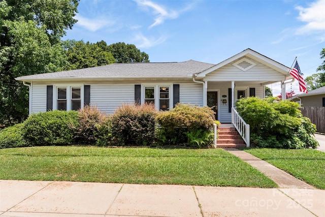 262 8th Ave, Cramerton, NC 28032 - view of front facade with a front lawn, a porch, and roof with shingles