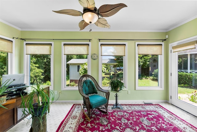 262 8th Ave, Cramerton, NC 28032 - sunroom featuring healthy amount of natural light and crown molding