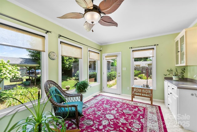 262 8th Ave, Cramerton, NC 28032 - sunroom / solarium featuring healthy amount of natural light and crown molding
