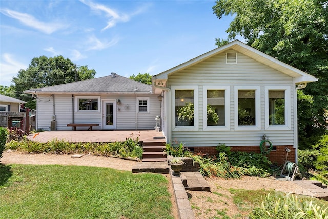 262 8th Ave, Cramerton, NC 28032 - back of house featuring a deck and a yard