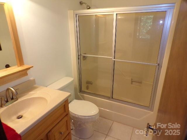 140 Beechwood Cir, Hendersonville, NC 28739 - full bathroom with vanity, tile patterned flooring, and enclosed tub / shower combo