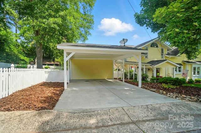 22 Poplar St, Belmont, NC 28012 - view of car parking featuring driveway and an attached carport