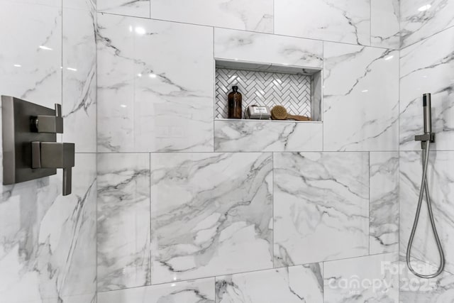 1208 Tarrington Ave, Charlotte, NC 28205 - bathroom view of a marble finish shower