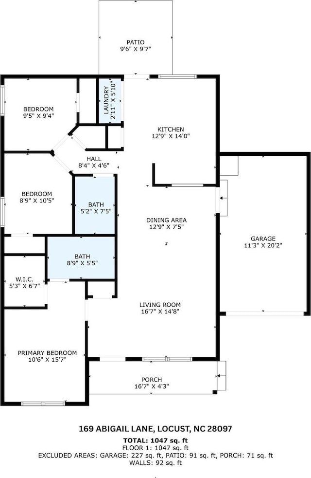 169 Abigail Ln, Locust, NC 28097 - view of home floor plan