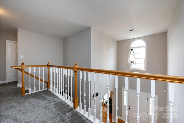 1309 Stonewyck Dr, Salisbury, NC 28146 - corridor with an upstairs landing and carpet floors