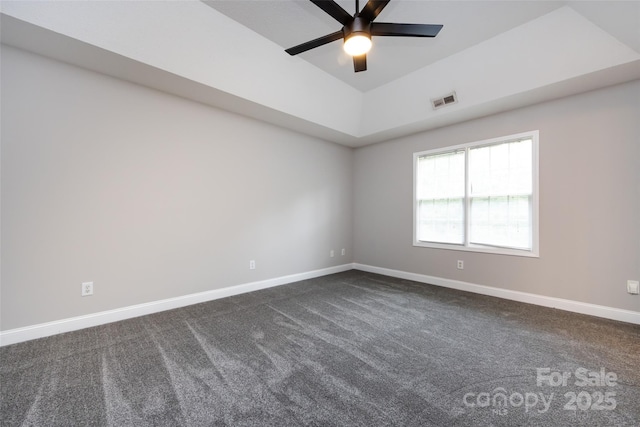 1309 Stonewyck Dr, Salisbury, NC 28146 - unfurnished room with dark colored carpet, ceiling fan, and lofted ceiling