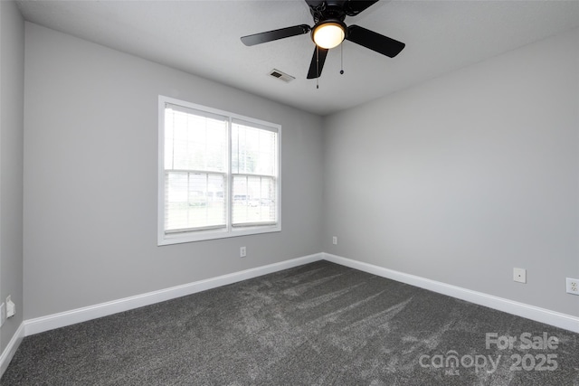 1309 Stonewyck Dr, Salisbury, NC 28146 - unfurnished room with dark colored carpet and ceiling fan