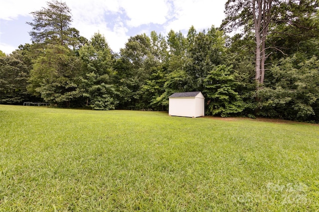 1309 Stonewyck Dr, Salisbury, NC 28146 - view of grassy yard featuring a storage shed