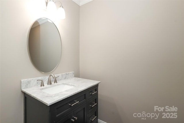 4350 Old Saybrook Ct, Charlotte, NC 28211 - bathroom with vanity and crown molding