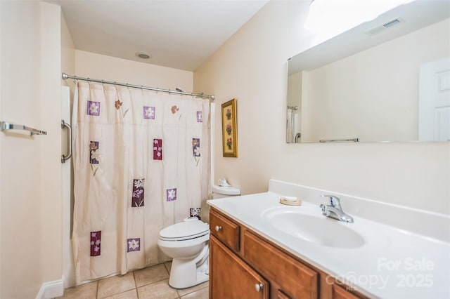 211 Abee St, Morganton, NC 28655 - bathroom with vanity, tile patterned flooring, and a shower with shower curtain