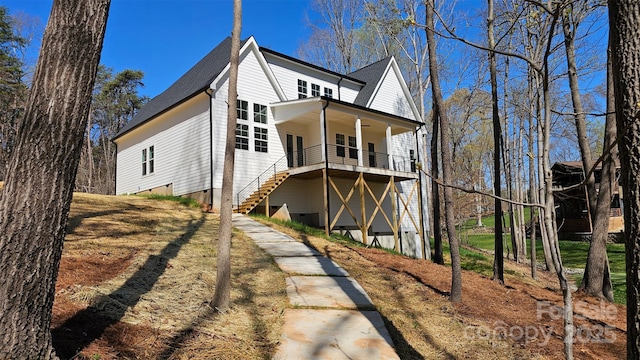 3830 Mill Run, Terrell, NC 28682 - view of front of property featuring roof with shingles and stairs