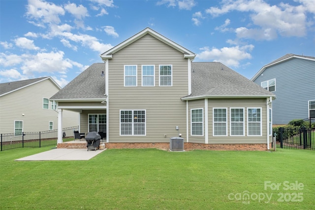 3021 Henshaw Rd, Waxhaw, NC 28173 - back of property featuring a shingled roof and a patio area