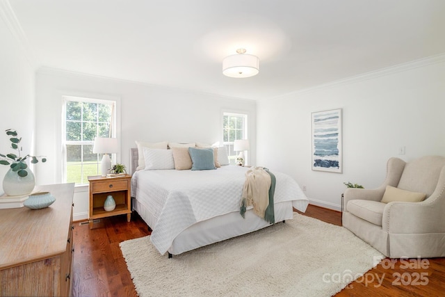 444 Cottonfield Cir, Waxhaw, NC 28173 - bedroom with crown molding and dark wood-type flooring