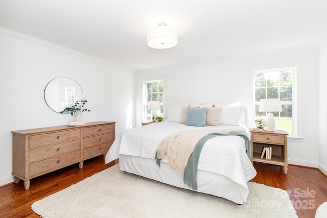 444 Cottonfield Cir, Waxhaw, NC 28173 - bedroom featuring crown molding, wood finished floors, and multiple windows