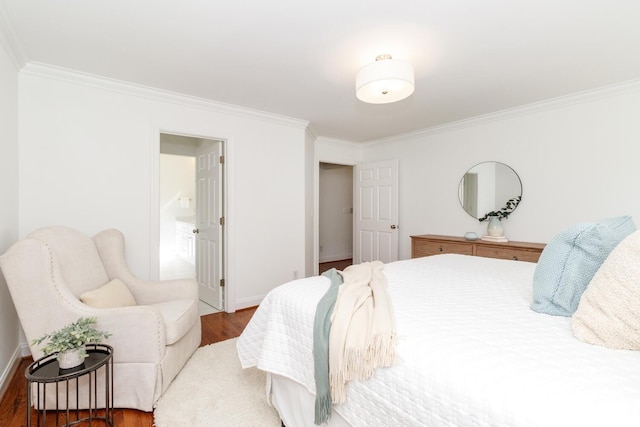 444 Cottonfield Cir, Waxhaw, NC 28173 - bedroom with crown molding and wood finished floors