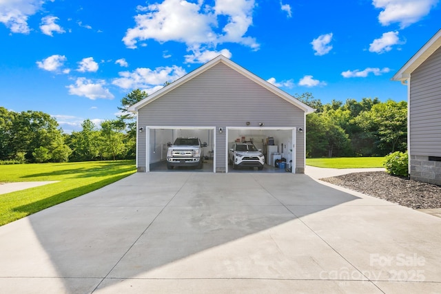 240 Red Cedar Rd, Mooresville, NC 28115 - view of side of home with a yard and a garage