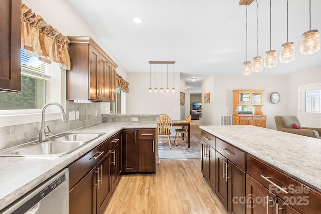 240 Red Cedar Rd, Mooresville, NC 28115 - kitchen featuring open floor plan, light wood-type flooring, light countertops, and recessed lighting