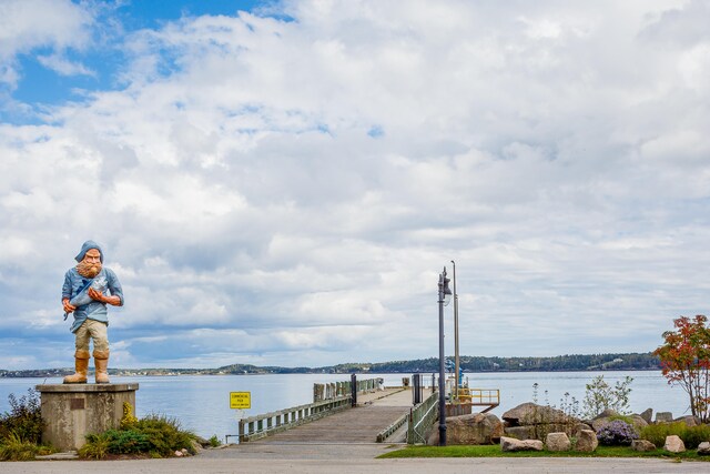 view of property's community featuring a boat dock and a water view