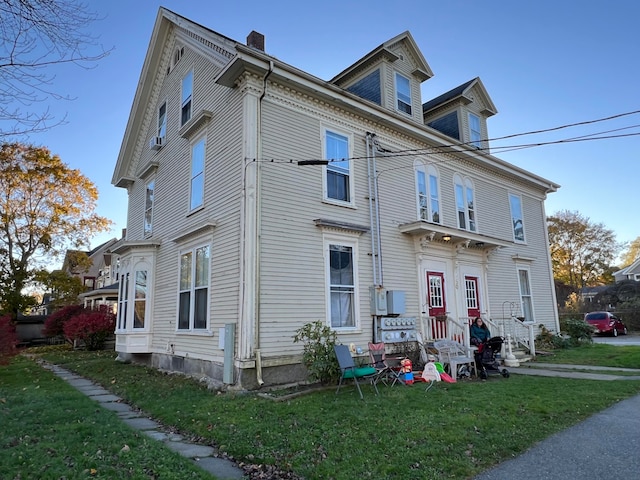 italianate house with a front lawn