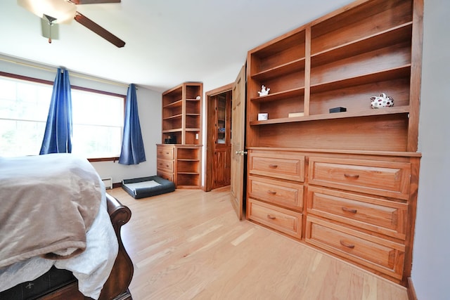 428 Main St, Orono, ME 04473 - bedroom featuring light wood-type flooring and a ceiling fan