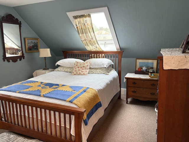 24 Glidden St, Waldoboro, ME 04572 - bedroom with carpet flooring and vaulted ceiling
