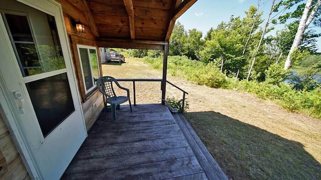 view of patio / terrace featuring a wooden deck