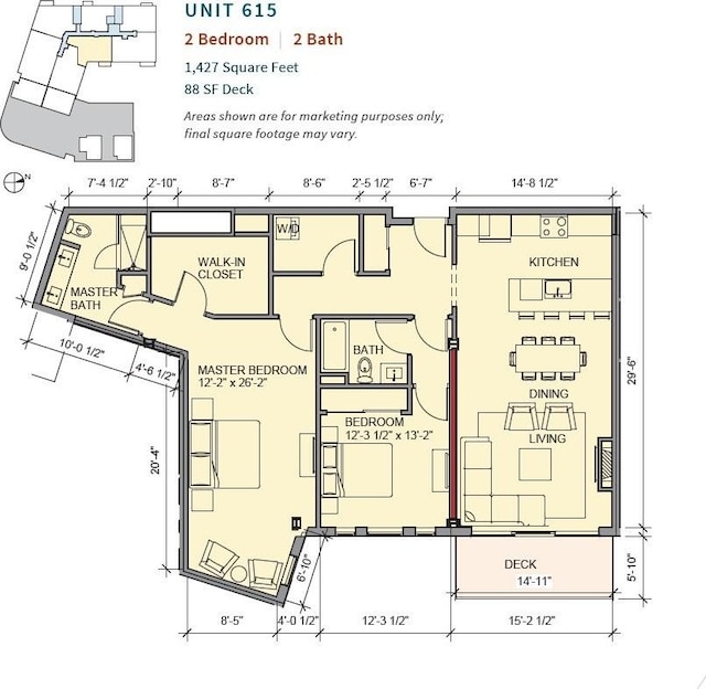 387 Commercial St Unit 615, Portland, ME 04101 - view of home floor plan