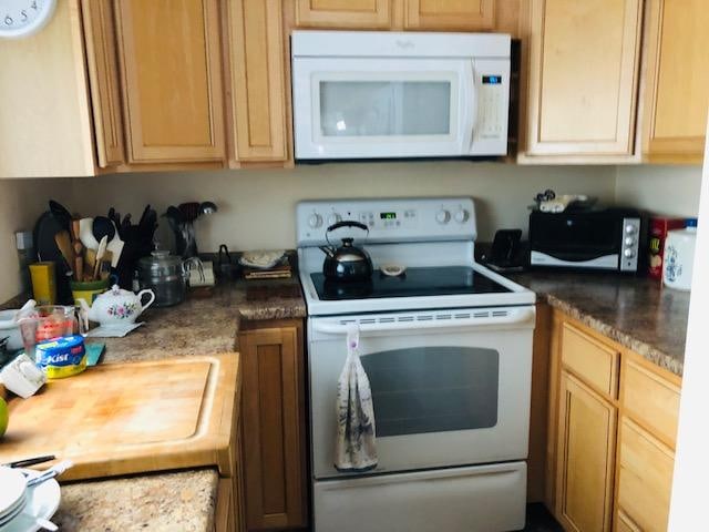 kitchen featuring white appliances