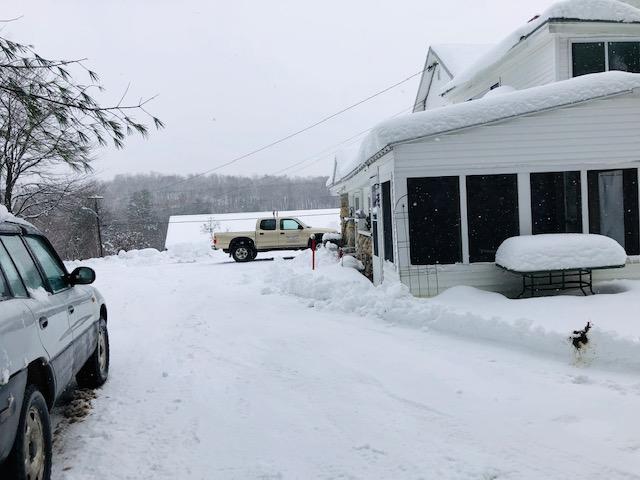 view of snow covered exterior