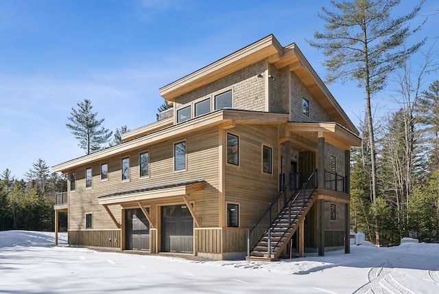 contemporary house with a garage