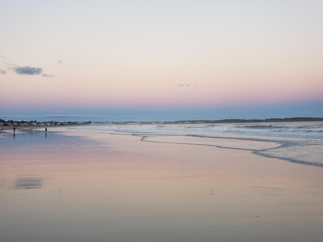 property view of water with a beach view