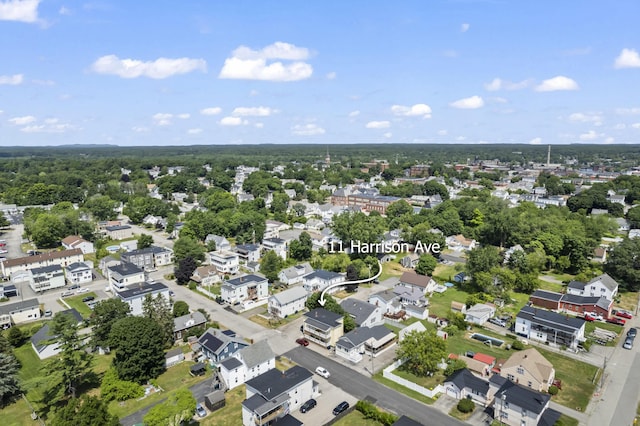 aerial view with a residential view