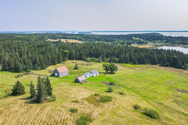 377 S Shore Rd, North Haven, ME 04853 - bird's eye view featuring a rural view and a water view