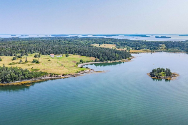 377 S Shore Rd, North Haven, ME 04853 - drone / aerial view featuring a water view