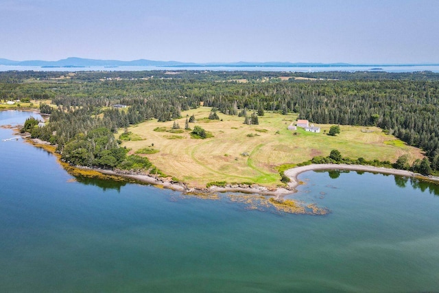 377 S Shore Rd, North Haven, ME 04853 - drone / aerial view with a water and mountain view