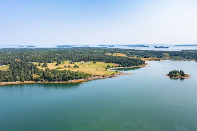 377 S Shore Rd, North Haven, ME 04853 - drone / aerial view featuring a water view