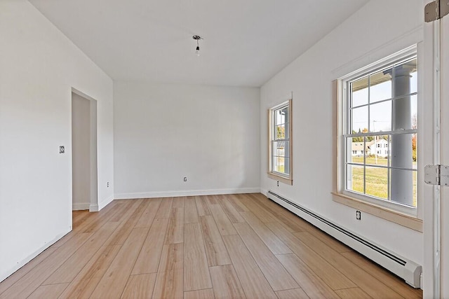 LOT1 Honey Hill Ests W, Hampden, ME 04444 - unfurnished room with a baseboard heating unit and light wood finished floors