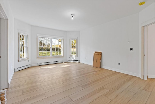LOT1 Honey Hill Ests W, Hampden, ME 04444 - spare room featuring light wood-style floors, baseboard heating, and a smoke detector