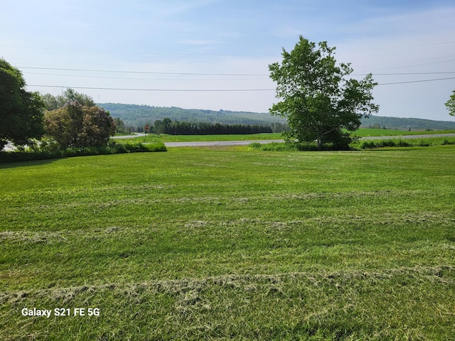 view of yard with a rural view