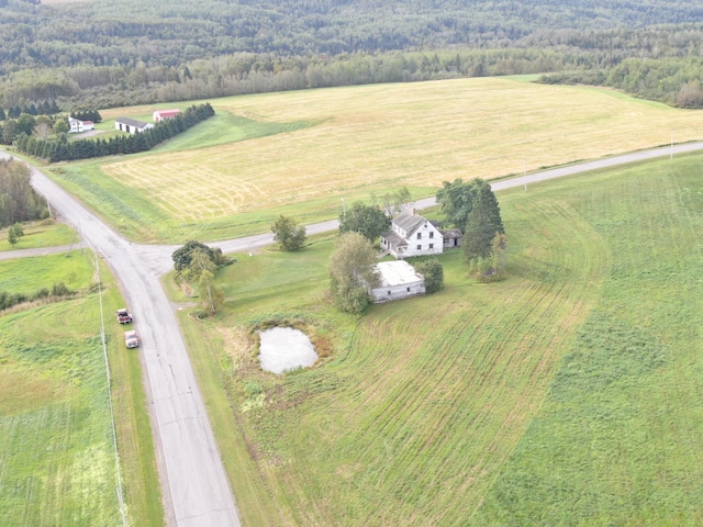 aerial view featuring a rural view