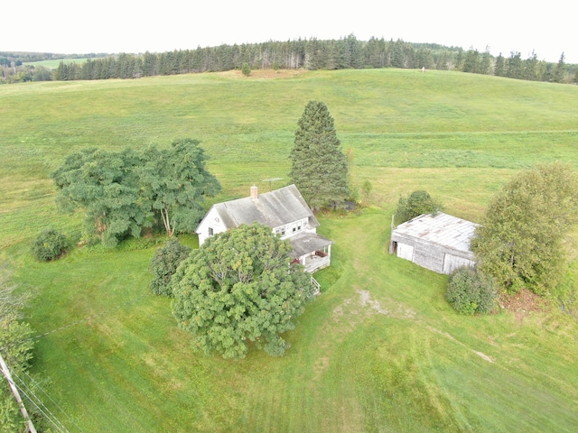 drone / aerial view featuring a rural view