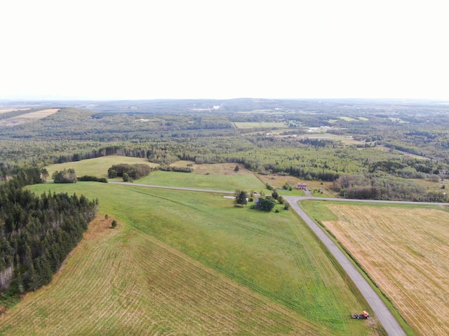 aerial view with a rural view