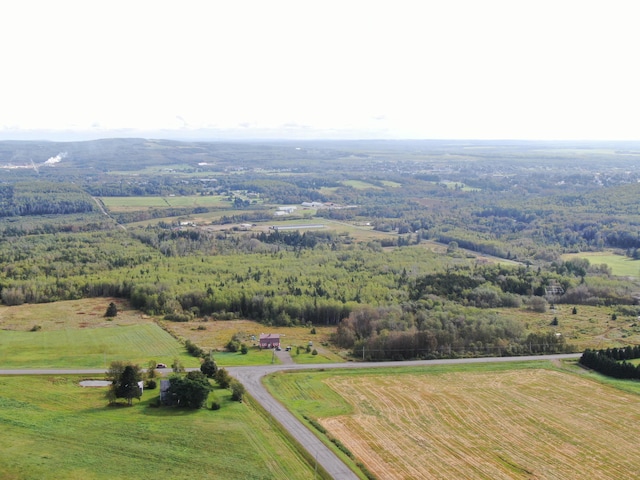 birds eye view of property featuring a rural view