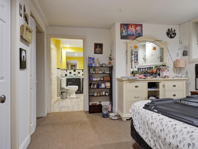 view of carpeted bedroom