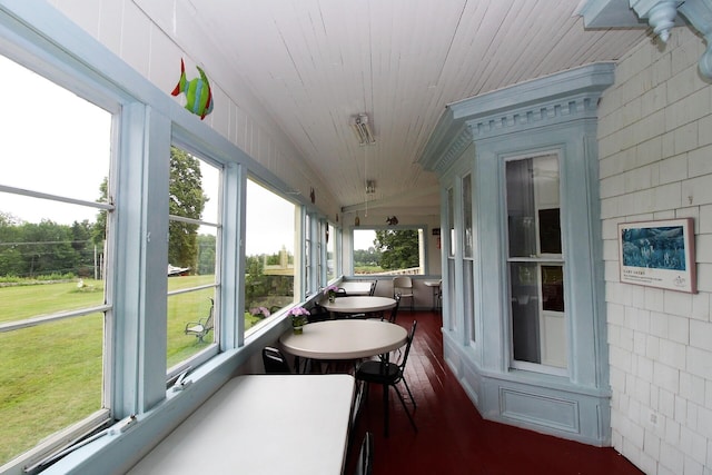 sunroom featuring a healthy amount of sunlight