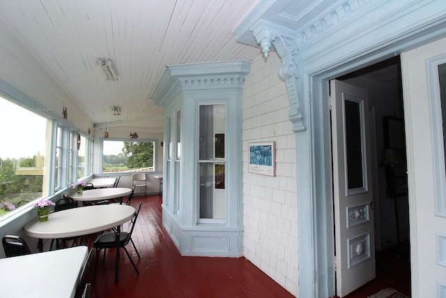 view of sunroom