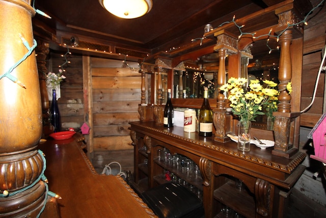 wine room featuring bar