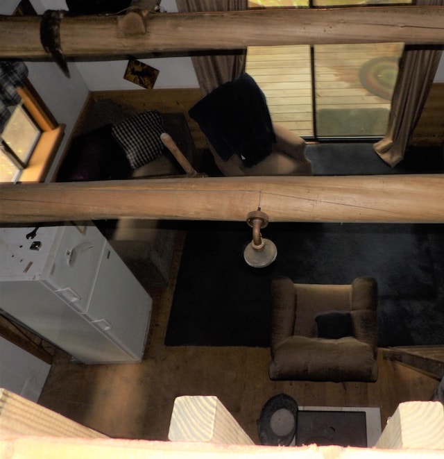 bathroom featuring hardwood / wood-style flooring