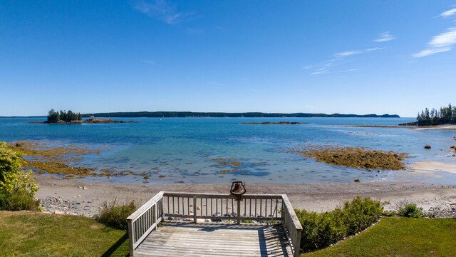 property view of water with a view of the beach